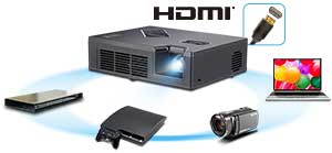 PLED-W600 (WXGA, 600 ANSI lm, 0.79kg, 1.4:1, HDMI) - Mini projektory